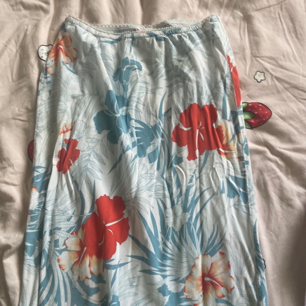 midi tropical roxy skirt